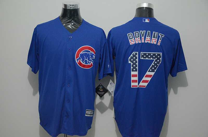 Chicago Cubs #17 Kris Bryant Blue USA Flag Fashion Stitched MLB Jersey,We sell and wholesale Chicago Cubs #17 Kris Bryant Blue USA Flag Fashion Stitched MLB Jersey on line form chian!